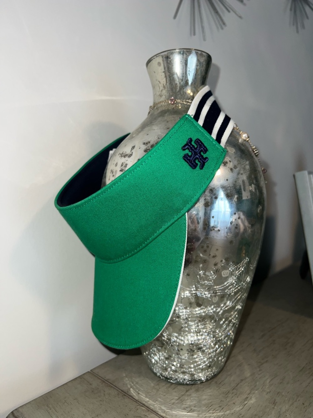 Tory Sport Green and Navy Athletic Visor